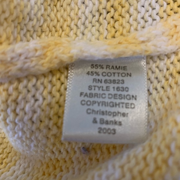 Christopher & Banks Hand Embroidered Flowers Knit Cardigan Vintage Cottagcore M - Picture 8 of 8